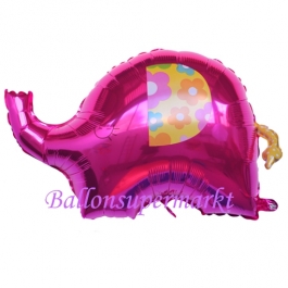 Elefant, pink, Luftballon aus Folie mit Ballongas