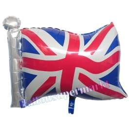 Nationalflagge Großbritannien Luftballon, Union Jack Folienballon mit Helium-Ballongas