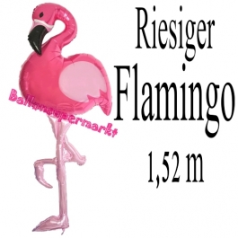 Riesiger Flamingo, Folienballon mit Ballongas-Helium 