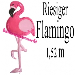Großer Flamingo, riesiger Luftballon ohne Helium