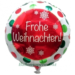 Luftballon aus Folie, Frohe Weihnachten mit Helium