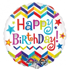 Geburtstags-Luftballon Birthday Star, ohne Helium-Ballongas