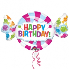 Happy Birthday Bonbon Luftballon zum Geburtstag mit Helium Ballongas