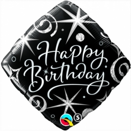 Geburtstags-Luftballon Birthday Elegant, ohne Helium-Ballongas