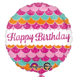 Happy Birthday, ´Rosafarbener Luftballon zum Geburtstag mit Helium