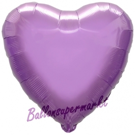 Herzluftballon Flieder, Ballon in Herzform mit Ballongas Helium