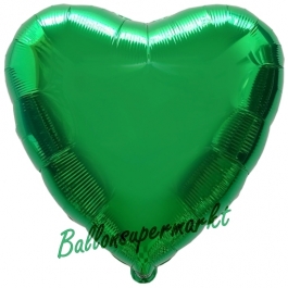 Luftballon aus Folie in Herzform, grün