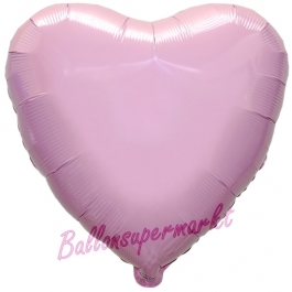 Herzluftballon Hellrosa, Ballon in Herzform mit Ballongas Helium