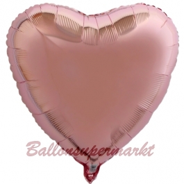Herzluftballon aus Folie in Rosegold