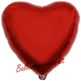 Herzluftballon aus Folie, Rot, inklusive Helium