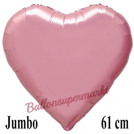 Großer Herzluftballon Rosa, Ballon in Herzform mit Ballongas Helium