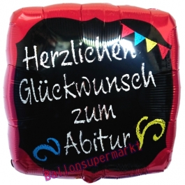 Herzlichen Glückwunsch zum Abitur Luftballon zum Abit mit Ballongas-Helium