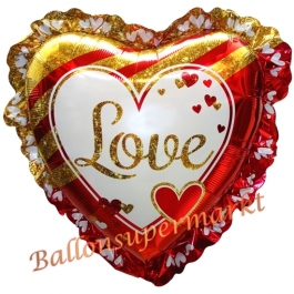 Love Glamour Jumbo Luftballon aus Folie inklusive Helium