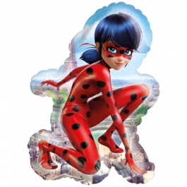 Miraculous Ladybug, Shape Luftballon aus Folie mit Helium