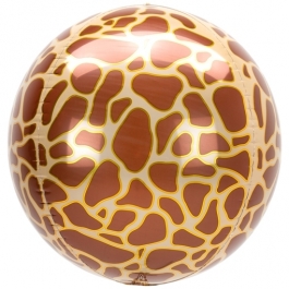 Animal Print Giraffe, Orbz Luftballon aus Folie ohne Helium