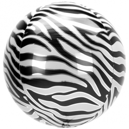 Animal Print Zebra, Orbz Luftballon aus Folie ohne Helium