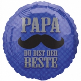 Luftballon zum Vatertag. Papa du bist der Beste, ungefüllt