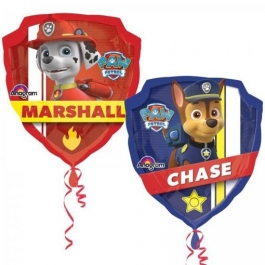 Luftballon Paw Patrol, Chase und Marshall Shape ohne Ballongas