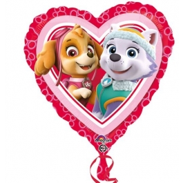 Paw Patrol, Skye, Everest Herz Luftballon inklusive Helium/Ballongas