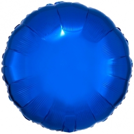 Runder Luftballon aus Folie, Blau, 45 cm