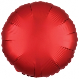 Runder Luftballon aus Folie, Sangria Rot, Satin Luxe, 18"