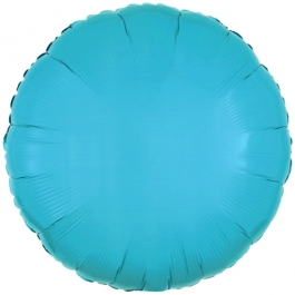 Rundluftballon Türkis, 45 cm mit Ballongas Helium