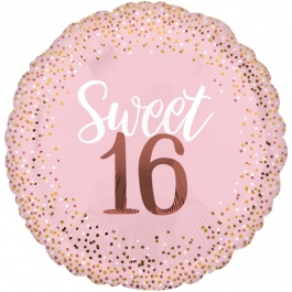 Folienballon, Jumbo Sixteen Blush zum 16. Geburtstag