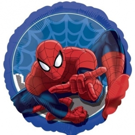 Spider-Man, runder Luftballon aus Folie inklusive Helium 