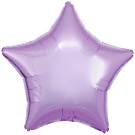 Sternballon aus Folie, Flieder, 45 cm, Folienballon mit Ballongas Helium
