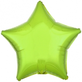 Sternballon aus Folie, Limonengrün, 18"