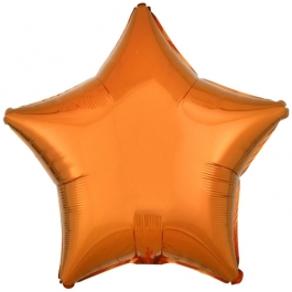 Sternballon aus Folie, Orange, 45 cm, Folienballon mit Ballongas Helium