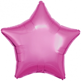 Sternballon aus Folie, Rosa, 45 cm, Folienballon mit Ballongas Helium