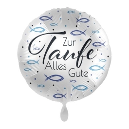 Zur Taufe Alles Gute,  Folienballon ohne Helium