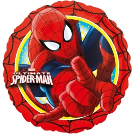 Ultimate Spider-Man, runder Luftballon aus Folie inklusive Helium 