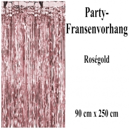 Silvesterdekoration und Partydekoration, rosegoldener Fransenvorhang