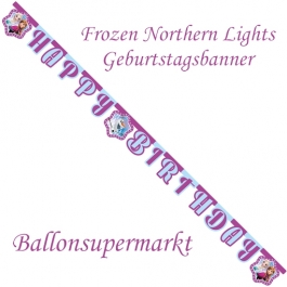 Kindergeburtstagsbanner Frozen Northern Lights