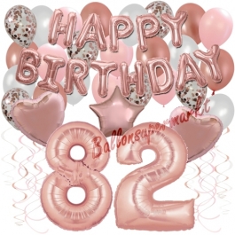 Dekorations-Set mit Ballons zum 82. Geburtstag, Happy Birthday Dream, 42 Teile