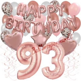 Dekorations-Set mit Ballons zum 93. Geburtstag, Happy Birthday Dream, 42 Teile