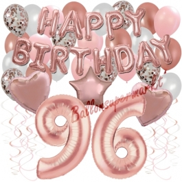 Dekorations-Set mit Ballons zum 96. Geburtstag, Happy Birthday Dream, 42 Teile