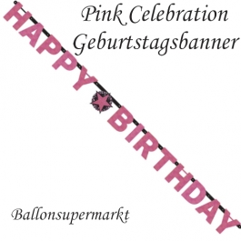 Geburtstagsbanner Pink Celebration Birthday