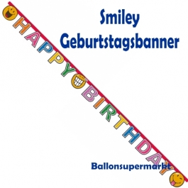 Geburtstagsbanner Smiley Comic