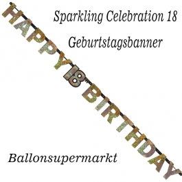 Geburtstagsbanner Sparkling Celebration 18