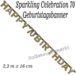 Geburtstagsbanner Sparkling Celebration 70