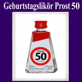 Geburtstagsschnäpschen, Geburtstagslikör zum 50. Geburtstag