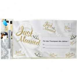 Geld-Geschenk-Umschlag Just Married zur Hochzeit
