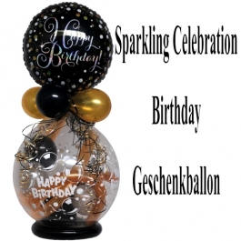 Geschenkballon Sparkling Celebration Happy Birthday zum Geburtstag