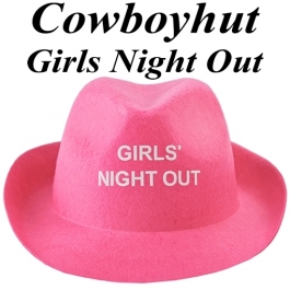 Cowboyhut Girls Night Out  in Pink zu Hen-Party und Junggesellinnenabschied