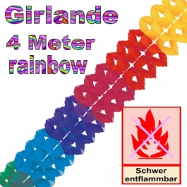 Girlande Regenbogenfarben 4 Meter