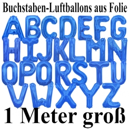 Große Buchstaben-Luftballons aus Folie in Blau