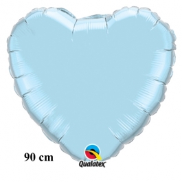 Großer Herzluftballon, 90 cm, hellblau